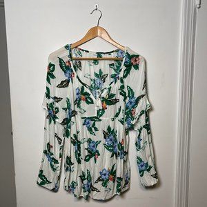 Old Navy Women's 3/4 Sleeve Floral Blouse